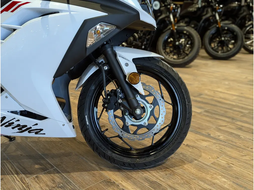 New 2026 Kawasaki Ninja 300 ABS // Pearl Blizzard White in