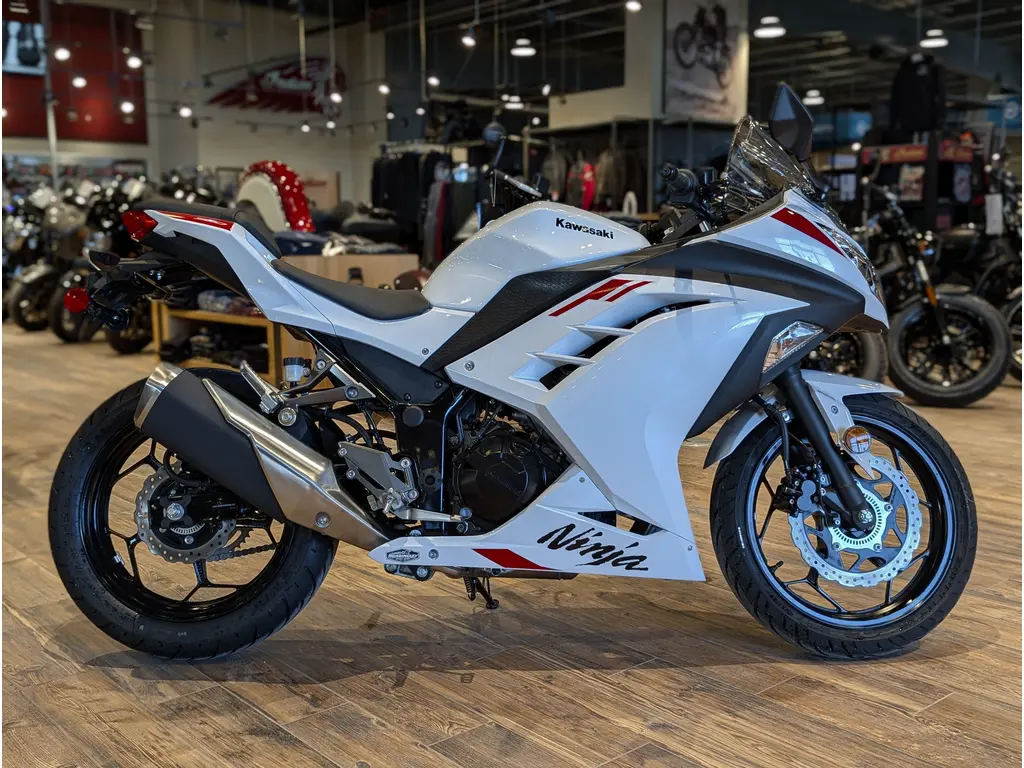 New 2026 Kawasaki Ninja 300 ABS // Pearl Blizzard White in