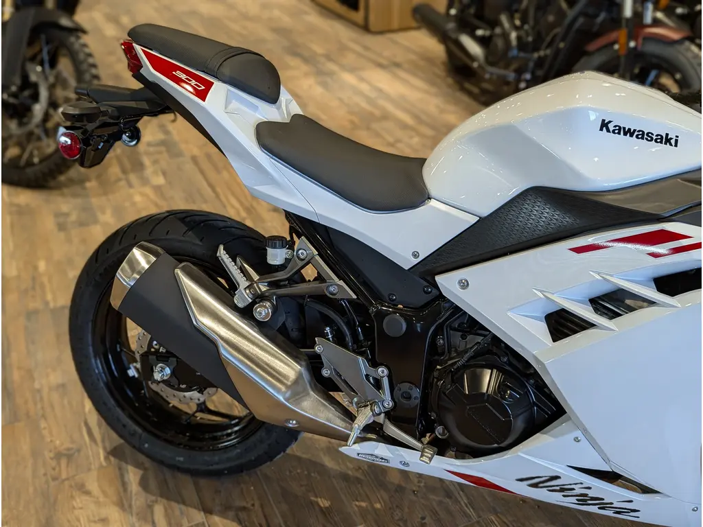 New 2026 Kawasaki Ninja 300 ABS // Pearl Blizzard White in