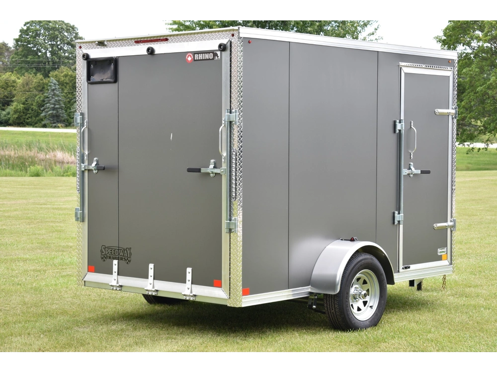 2026 Rhino Galvanized Enclosed 6' X 10' Single Axle (ramp) alt
