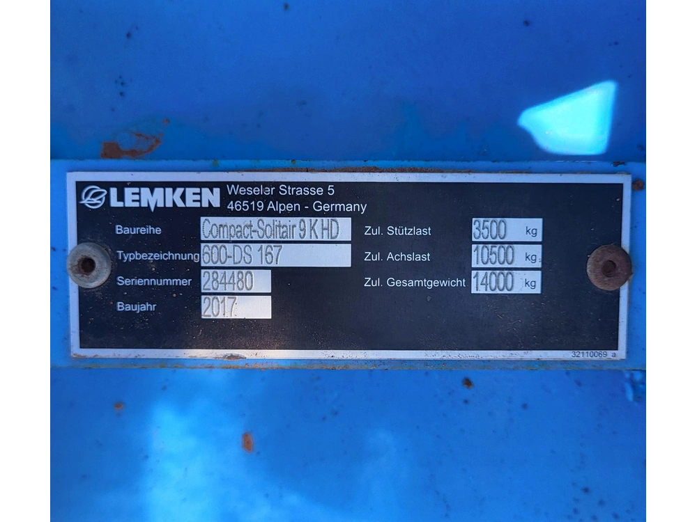 2017 Lemken 9kdh 600 alt