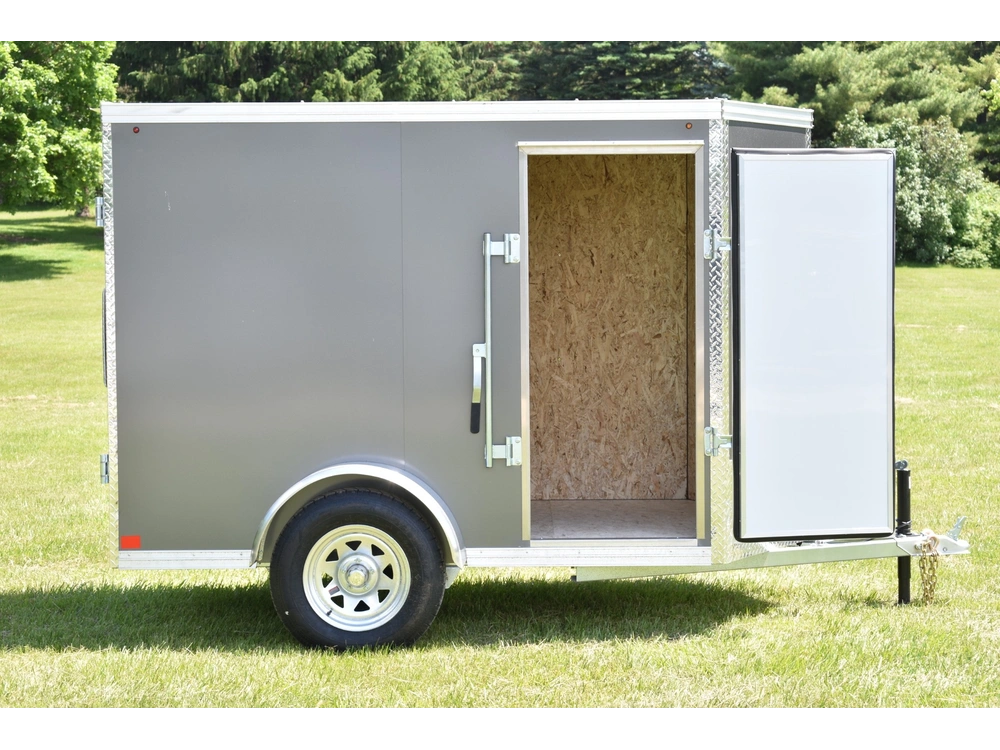 2026 Rhino Galvanized Enclosed 5' X 8' Sa Dd Side-door alt