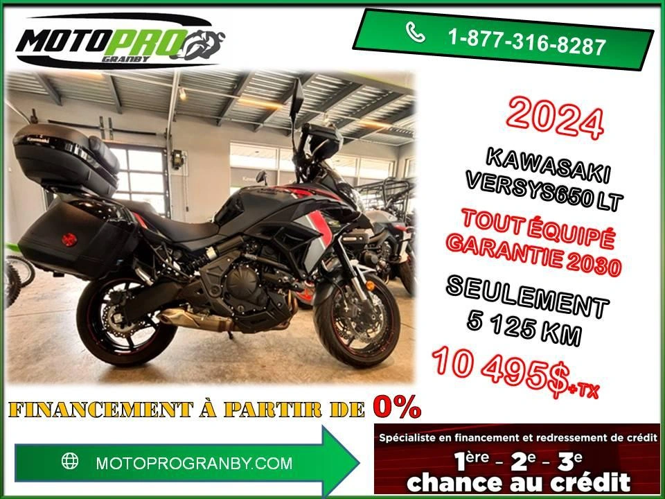 2024 Kawasaki Versys 650 Abs Lt Versys650 Versys 650 Tout Équipé Bas Km alt