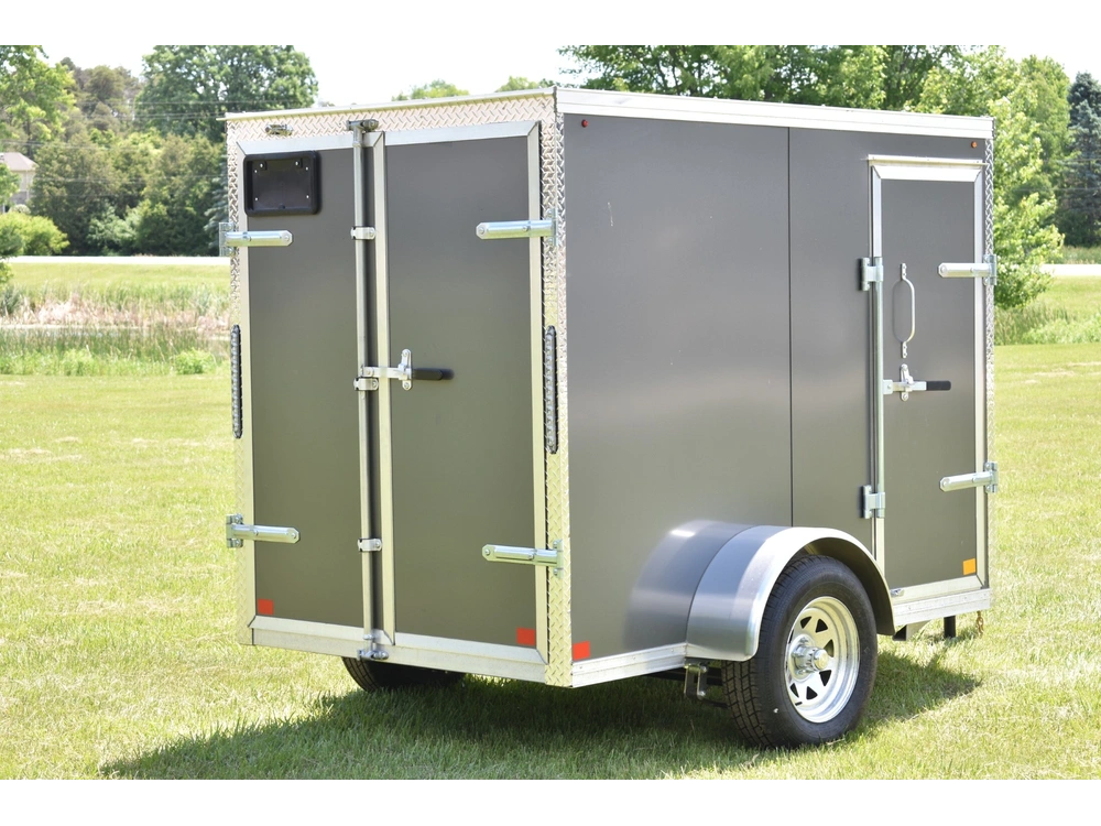 2026 Rhino Galvanized Enclosed 5' X 8' Sa Dd Side-door alt