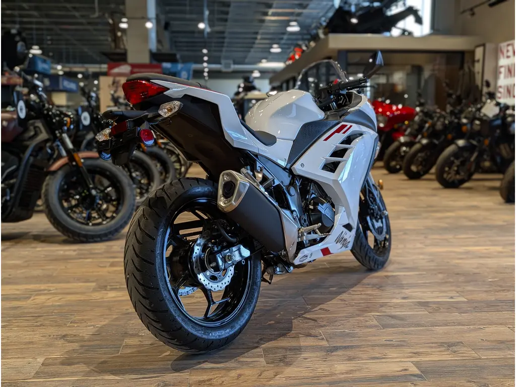 New 2026 Kawasaki Ninja 300 ABS // Pearl Blizzard White in