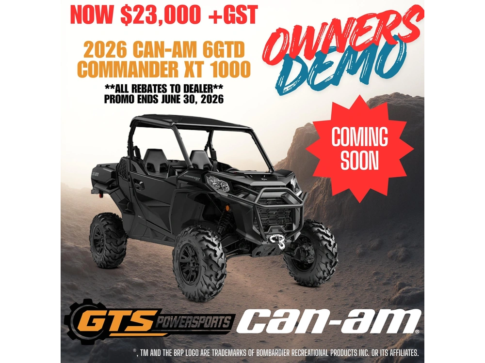 2026 Can-am 6gtd *demo* 1000r Commander Xt alt