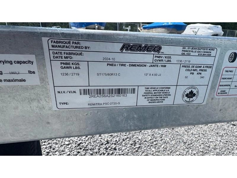 Remeq Remorque Ponton 2r 18-22 Galv 2025 alt