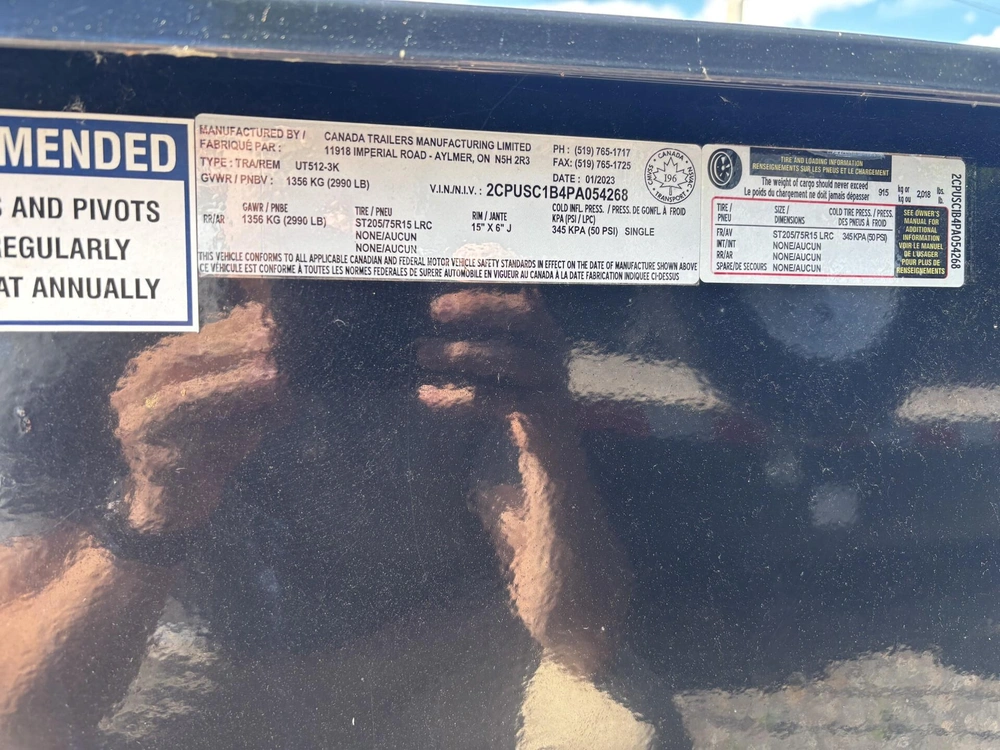 2023 Canada Trailers Ut512-3k alt