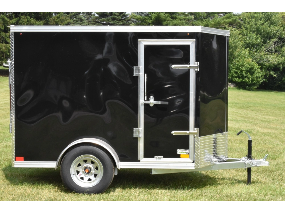 2026 Rhino Galvanized Enclosed 5' X 8' Sa Ramp Side-door alt