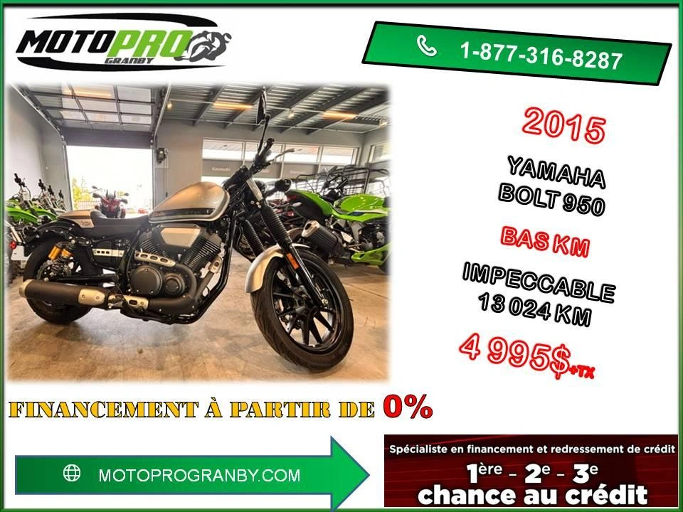 Yamaha Bolt 950 Bolt950 Bolt 950 - Impeccable 2015 alt