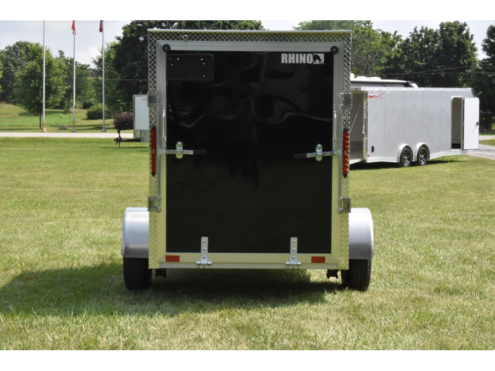2026 Rhino Galvanized Enclosed 5' X 8' Sa Ramp Side-door alt