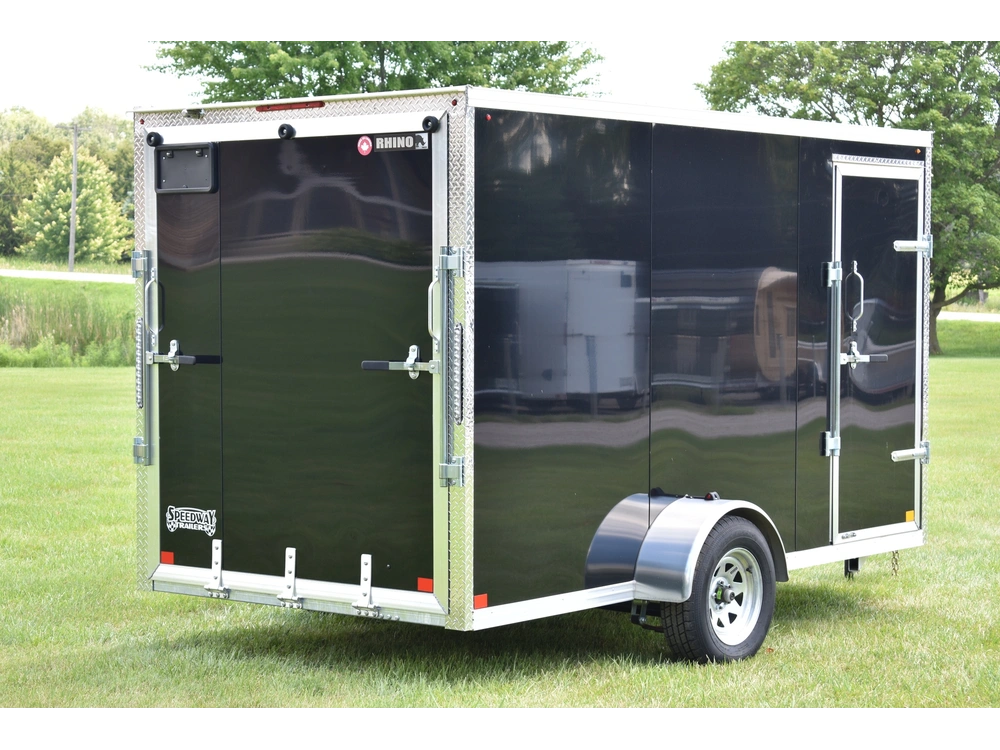 2026 Rhino Galvanized Enclosed 6' X 12' Sa Ramp alt