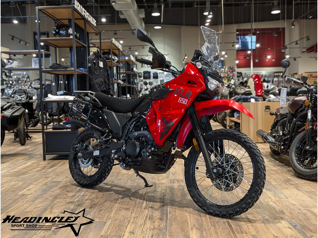 2024 Kawasaki KLR650 ABS // Firecracker Red / Metallic Carbon Gray 