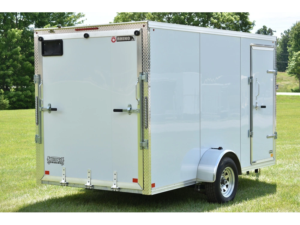 2026 Rhino Galvanized Enclosed 6' X 12' Sa Ramp alt