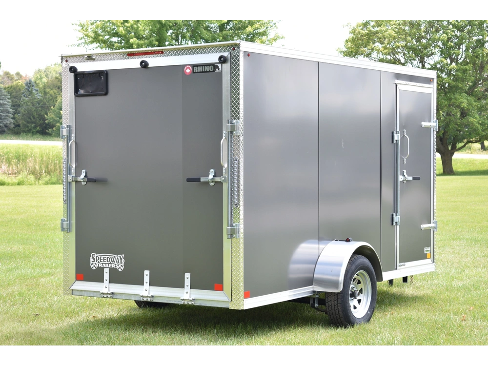 2026 Rhino Galvanized Enclosed 6' X 12' Sa Ramp alt