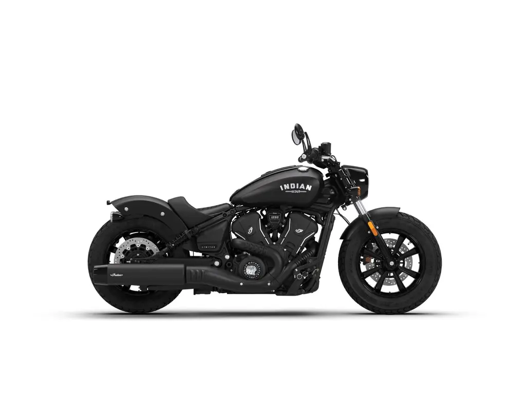 2026 Indian Motorcycle Scout Bobber Limited +Tech // Black Smoke - w/ S&S Exhaust, Passenger Setup & Pathfinder Lights