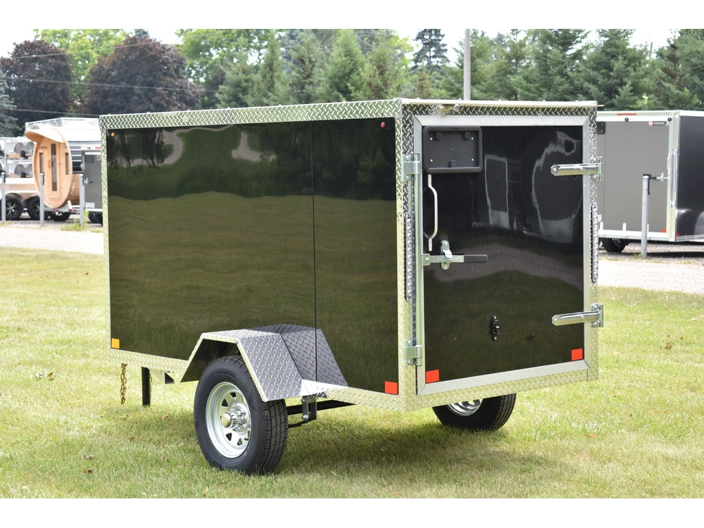 2026 Rhino Galvanized Enclosed 4' X 8' Sa Side-door alt