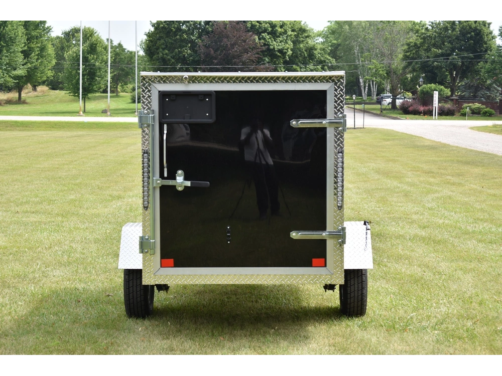 2026 Rhino Galvanized Enclosed 4' X 8' Sa Side-door alt