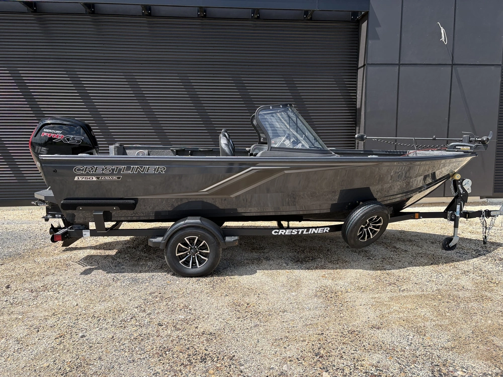 2025 Crestliner 1750 Hawk Wt Jumpseat - Gun Metal alt