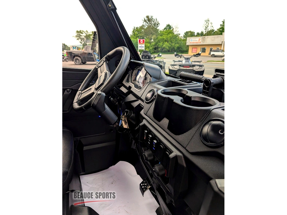 2025 Polaris Ranger Xp 1000 Premium Blue Labyrinth 🎯 Utv Travail Premium Defender Hd9 Commander Xt Mule Pro Faible Kilométrage Polyvalent 🟢 alt