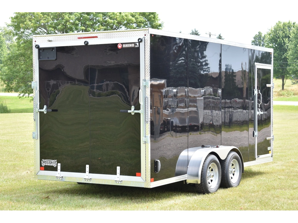 2026 Rhino Galvanized Enclosed 7' X 16' Ta Ramp alt