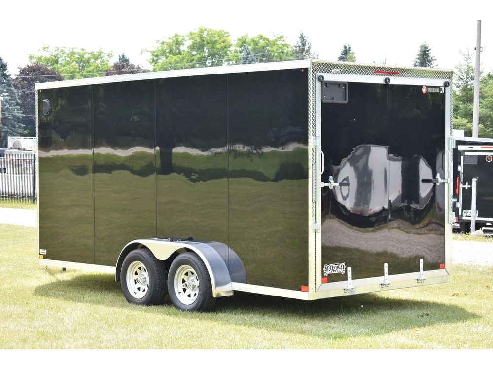 2026 Rhino Galvanized Enclosed 7' X 16' Ta Ramp alt