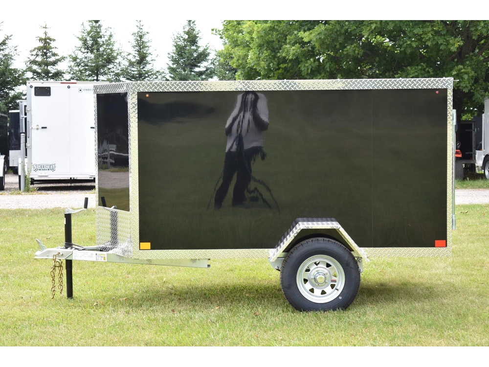 2026 Rhino Galvanized Enclosed 4' X 8' Sa Side-door alt