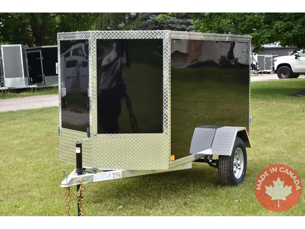 2026 Rhino Galvanized Enclosed 4' X 8' Sa Side-door alt