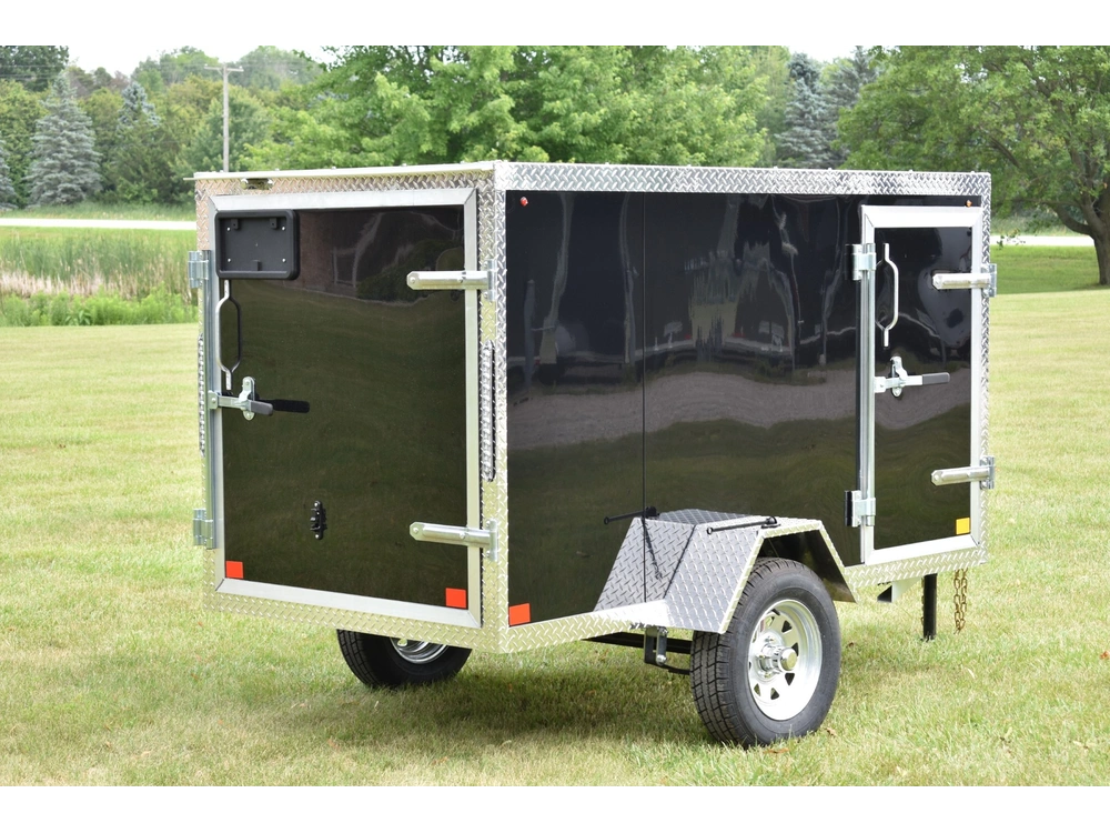 2026 Rhino Galvanized Enclosed 4' X 8' Sa Side-door alt
