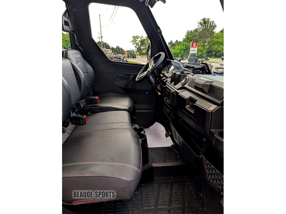 2025 Polaris Ranger Xp 1000 Premium Blue Labyrinth 🎯 Utv Travail Premium Defender Hd9 Commander Xt Mule Pro Faible Kilométrage Polyvalent 🟢 alt