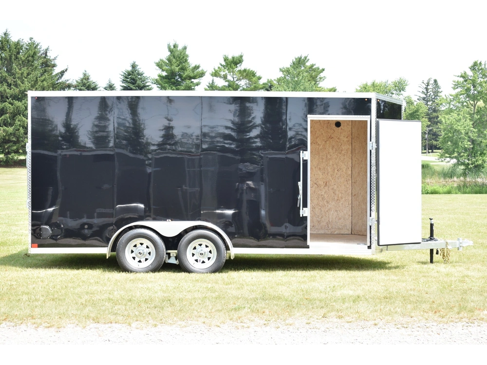 2026 Rhino Galvanized Enclosed 7' X 16' Ta Ramp alt