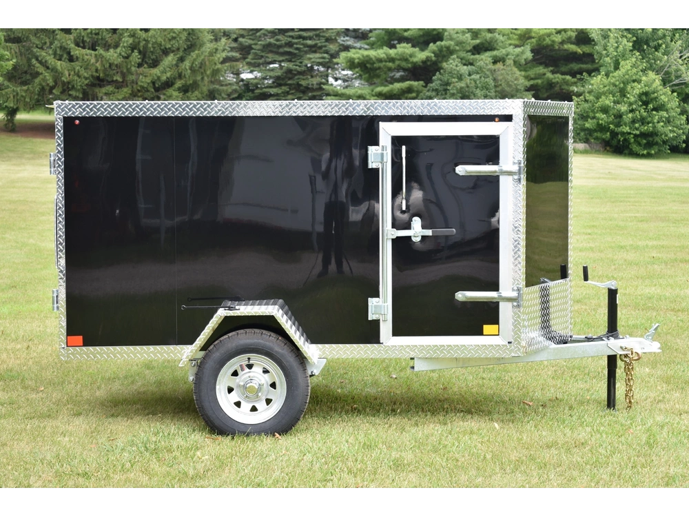 2026 Rhino Galvanized Enclosed 4' X 8' Sa Side-door alt