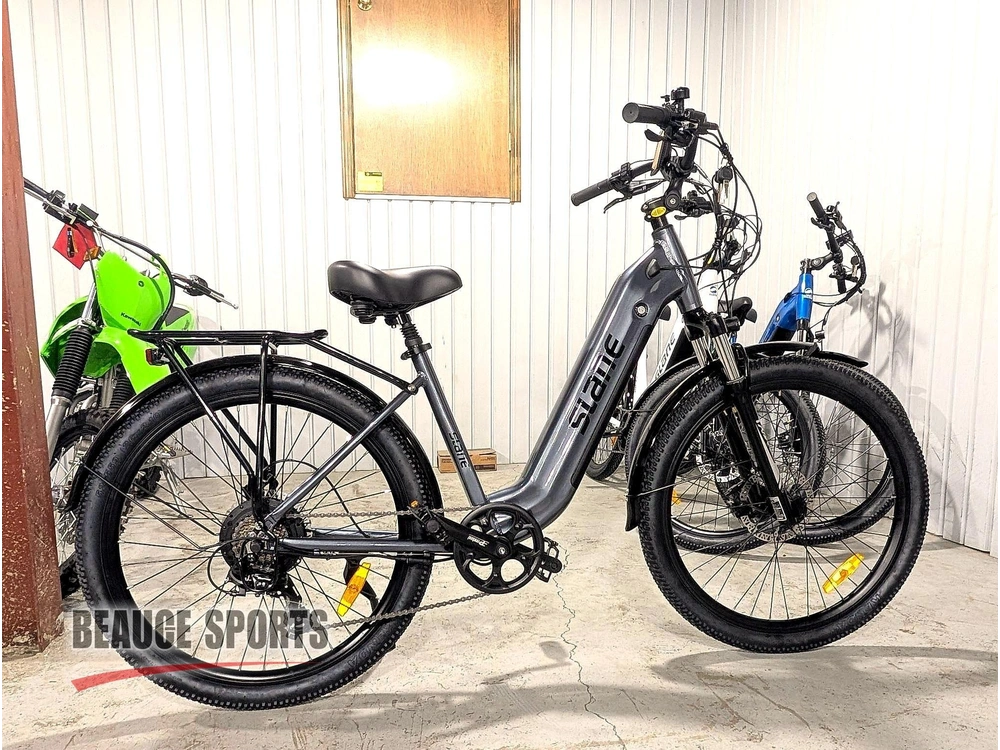 2026 Slane Jasper Cruiser Gris 🎯 Vélo Électrique Confort 500w Grande Autonomie Balade Piste Cyclable Polyvalent 🟢 alt