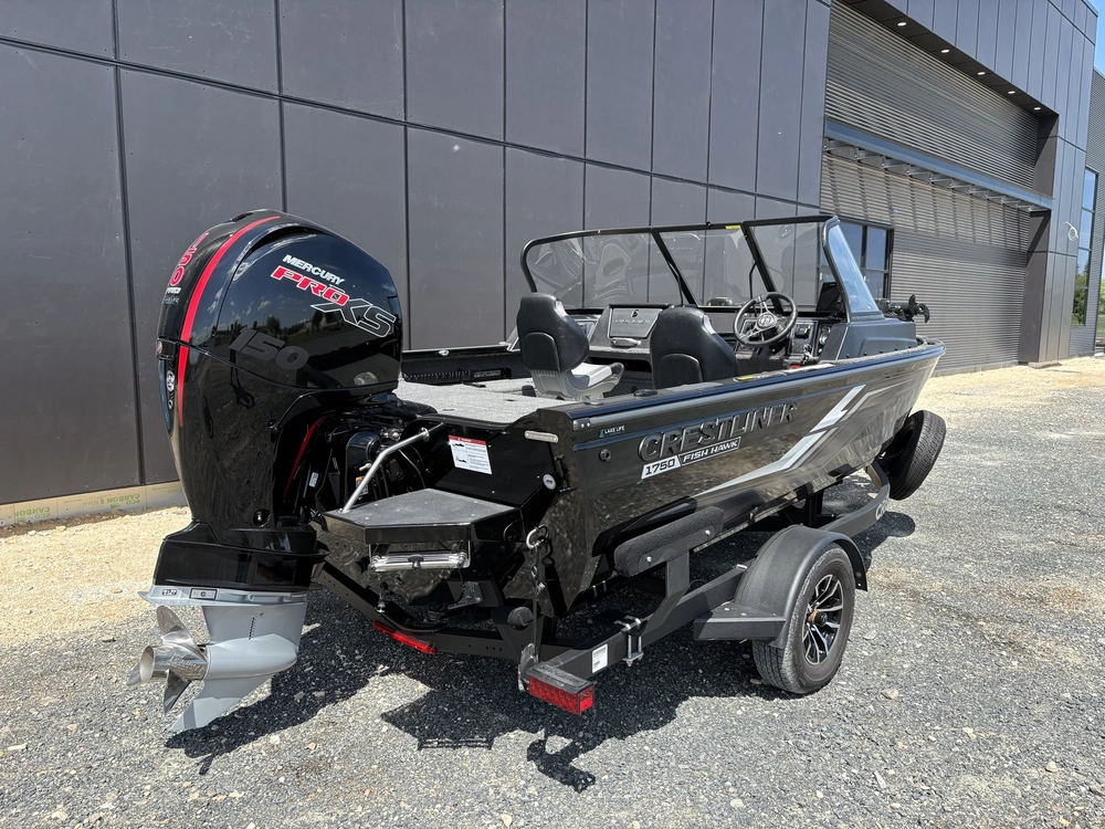 2026 Crestliner 1750 Fish Hawk Wt Jumpseat Black alt