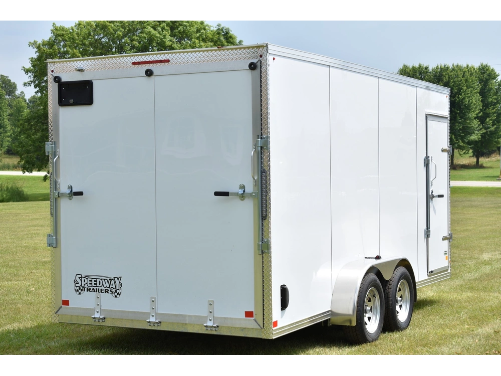 2026 Rhino Galvanized Enclosed 7' X 16' Ta Ramp alt