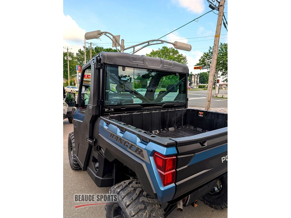 2025 Polaris Ranger Xp 1000 Premium Blue Labyrinth 🎯 Utv Travail Premium Defender Hd9 Commander Xt Mule Pro Faible Kilométrage Polyvalent 🟢 alt