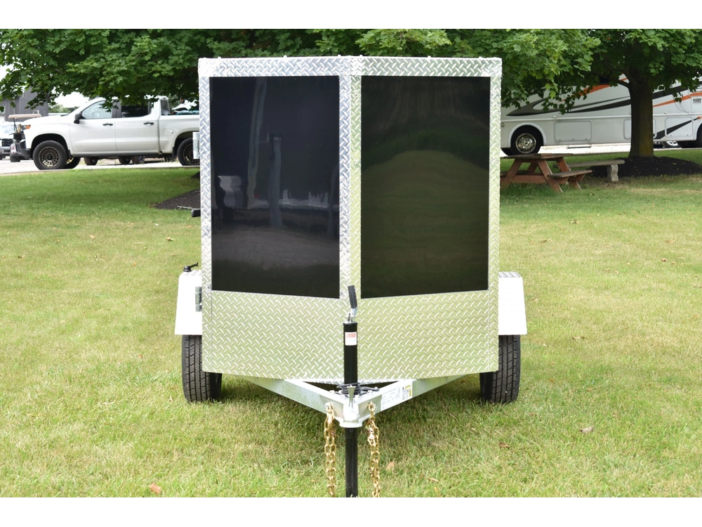 2026 Rhino Galvanized Enclosed 4' X 8' Sa Side-door alt