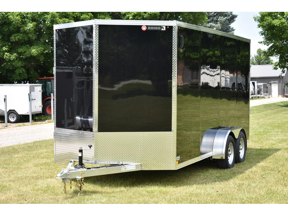 2026 Rhino Galvanized Enclosed 7' X 16' Ta Ramp alt