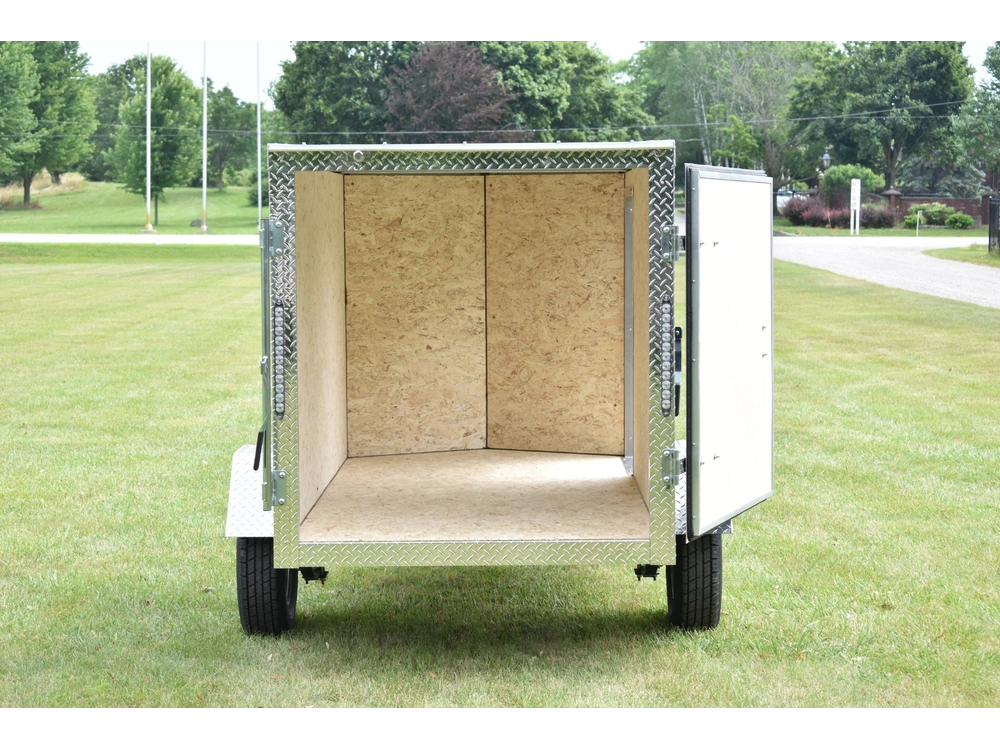 2026 Rhino Galvanized Enclosed 4' X 8' Sa Side-door alt