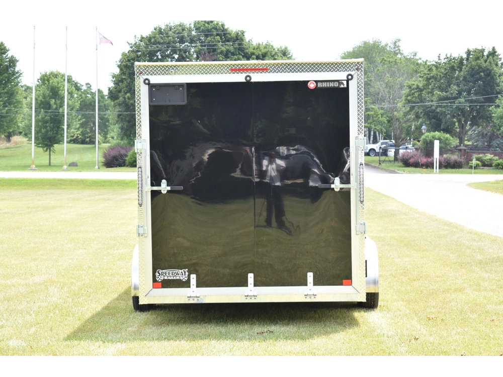 2026 Rhino Galvanized Enclosed 7' X 16' Ta Ramp alt