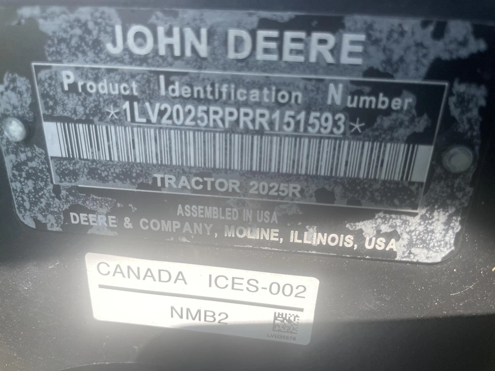 2024 John Deere 2025r alt