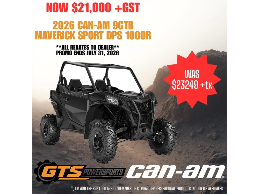 2026 Can-am 9gtb Maverick Sport Dps alt