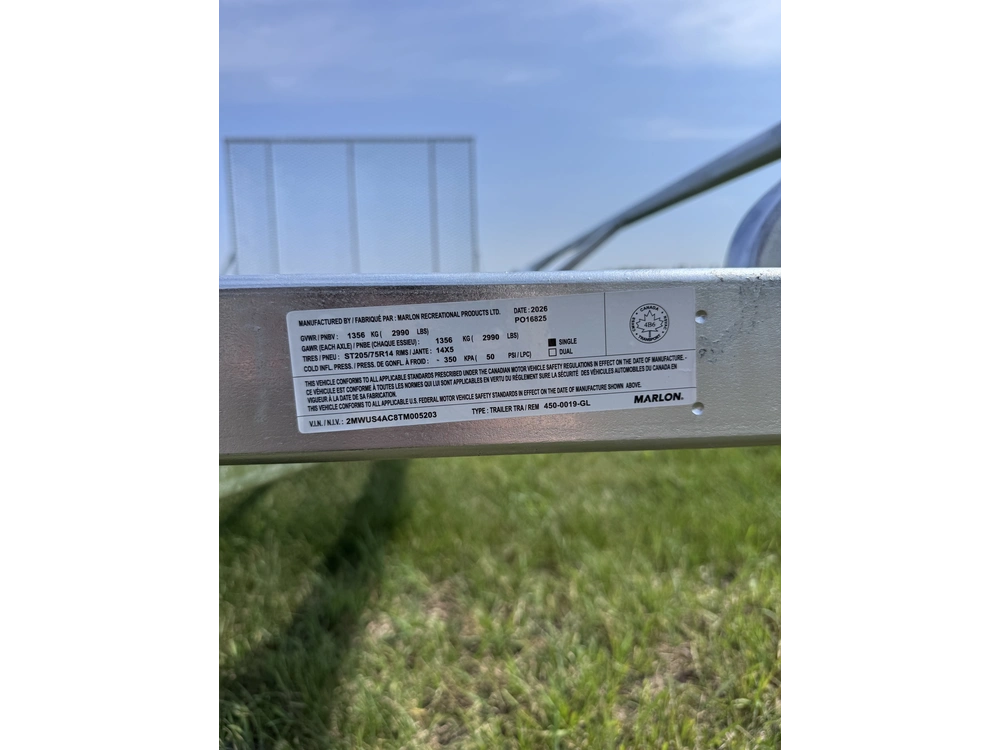 2026 Marlon Rat-03 Trailer 6'6" X 12 ' 1900lb Capacity alt