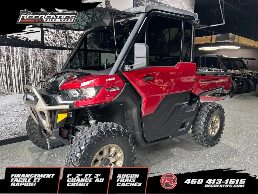 Can-Am DEFENDER HD10 LIMITED CAB **CABINE CHAUFFÉE ET CLIMATISÉ!!** 2024