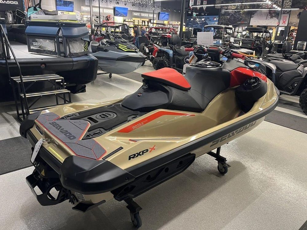 2025 Sea-doo Rxp-x™ 325 Tech, Brp Premium A, Ibr Metallic Tan / Lava Red alt