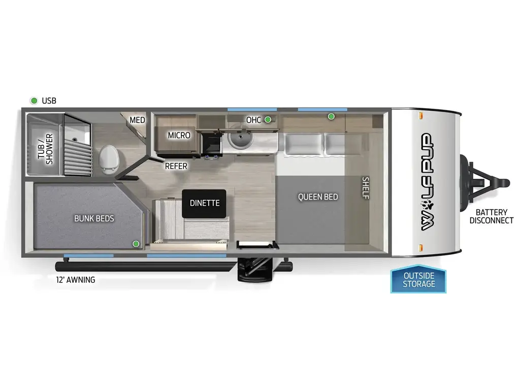 2026 Forest River Wolf Pup 17LP 