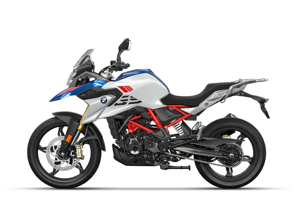 2025 BMW G 310 GS // Polar White/Racing Blue Metallic