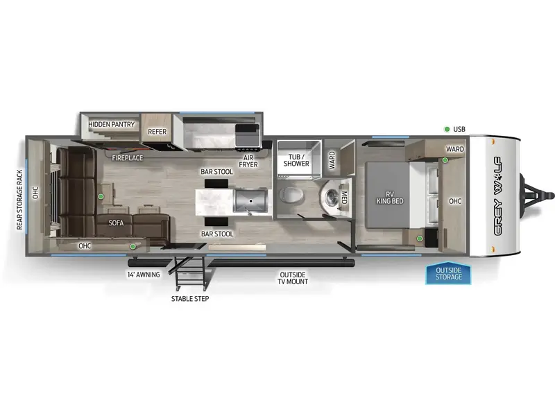 2026 Forest River Grey Wolf 27LH