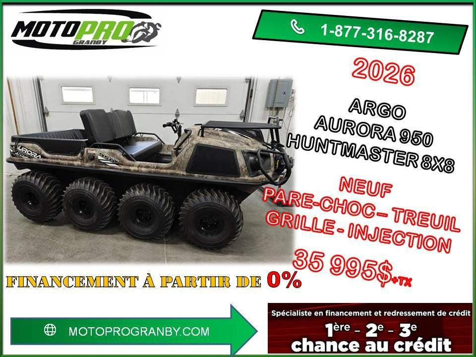 2026 Argo Aurora 950 Sx Huntmaster Aurora950 8x8 Tout Équipé alt