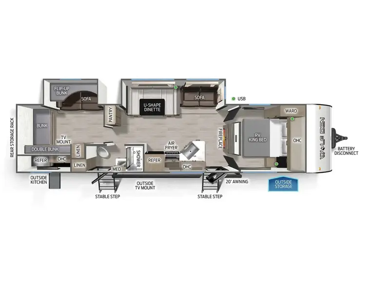 2027 Forest River Wolf Den 301BH